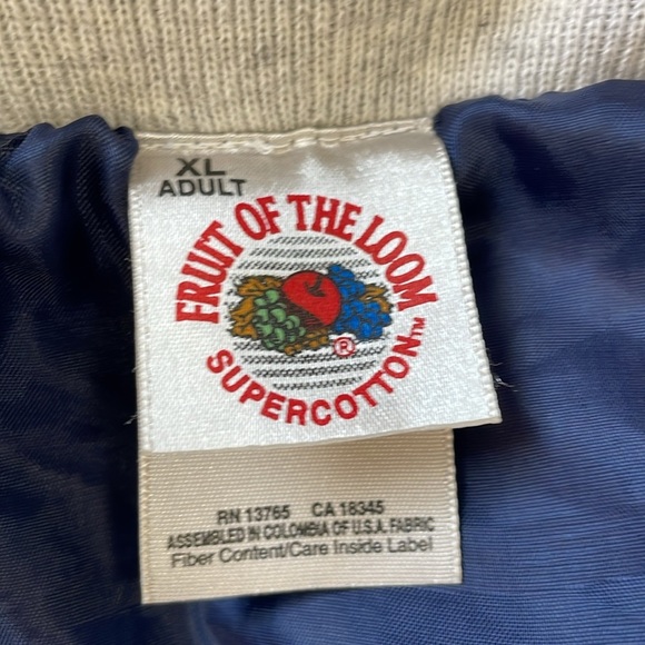 Continental Airlines Logo Lined Baseball Style Jacket Adult XL Gray Blue - Picture 6 of 9